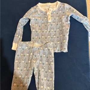 Roller Rabbit Light Blue Bunny Pajama Set